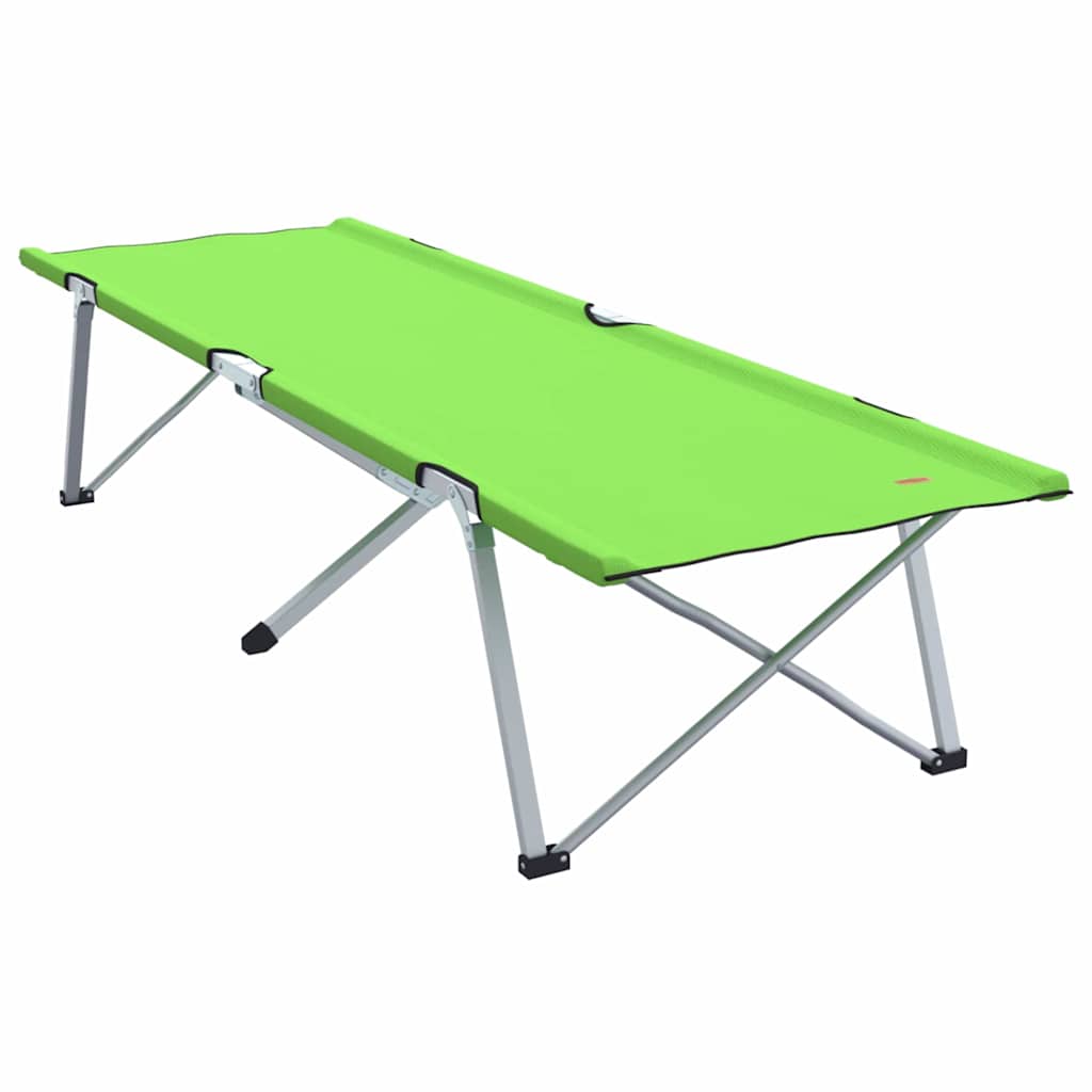 vidaXL Składane Łóżko Kempingowe 2 pcs Zielony 194 x 62,5 x 42,5 cm