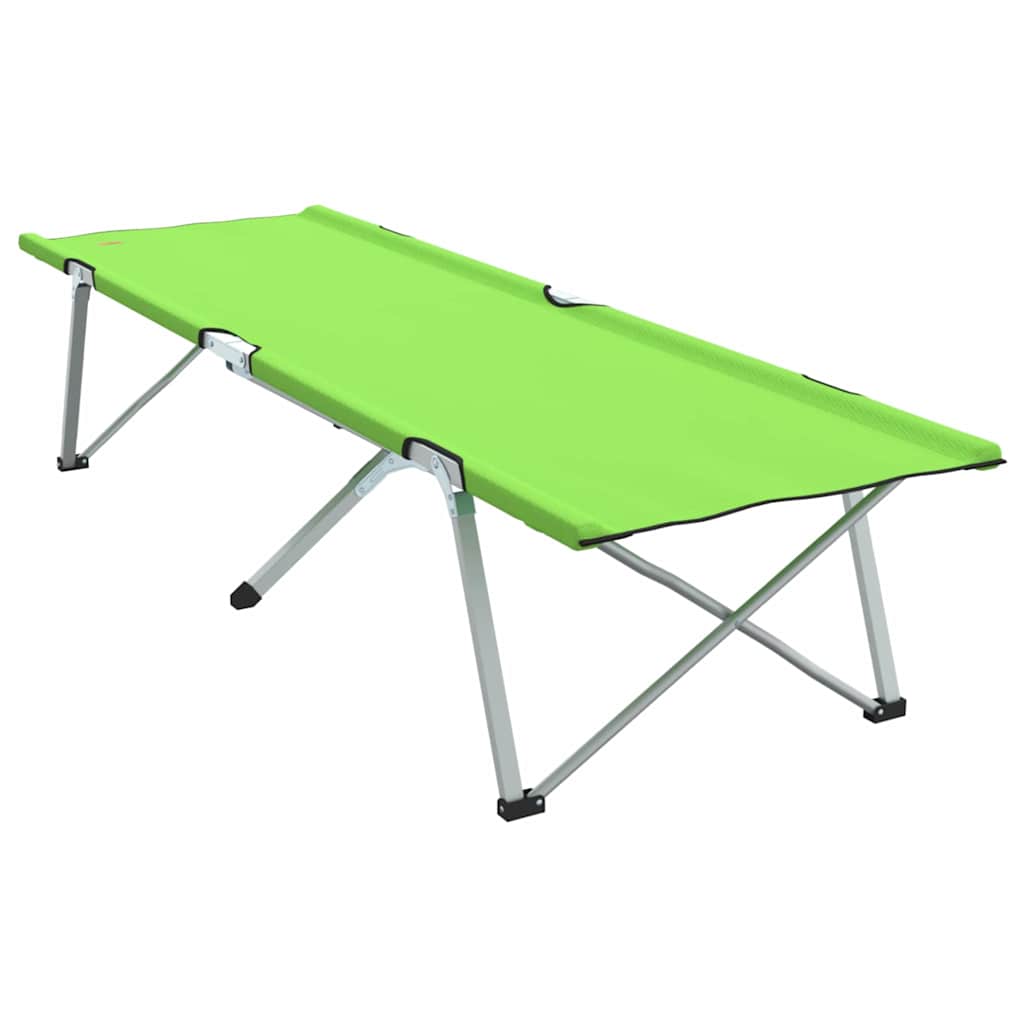 vidaXL Składane Łóżko Kempingowe 2 pcs Zielony 194 x 62,5 x 42,5 cm