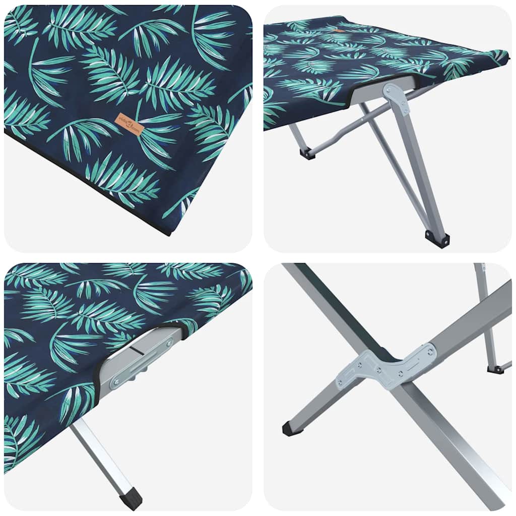 vidaXL Składane Łóżko Kempingowe 2 pcs Las 194 x 62,5 x 42,5 cm