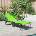vidaXL Składany leżak Zielony 190 x 57 x 81 cm oxford