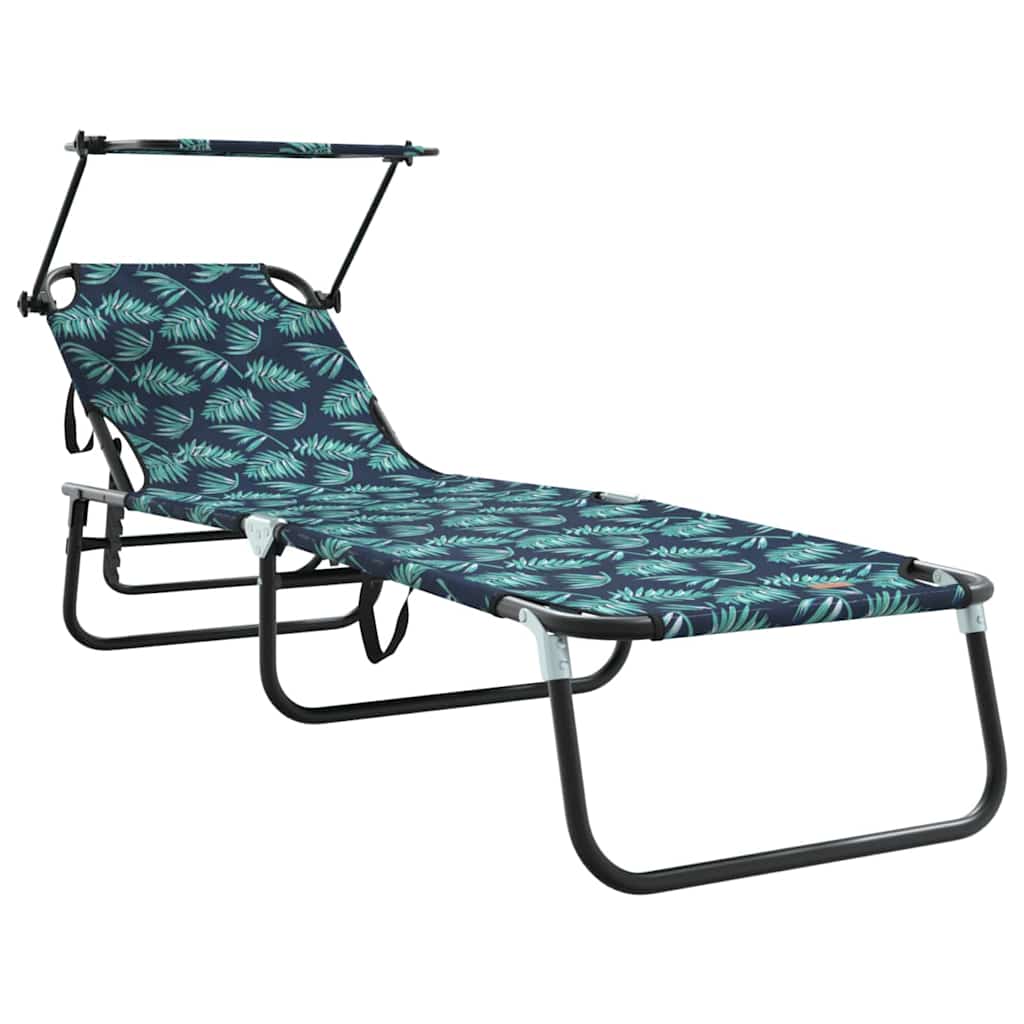 vidaXL Składany leżak 2 pcs Wielokolorowe 190 x 57 x 81 cm oxford