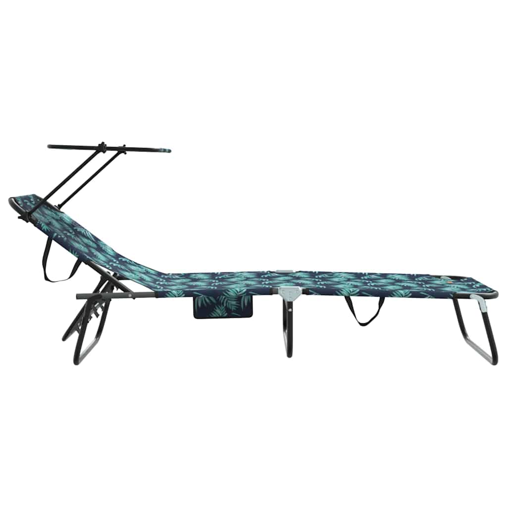 vidaXL Składany leżak 2 pcs Wielokolorowe 190 x 57 x 81 cm oxford
