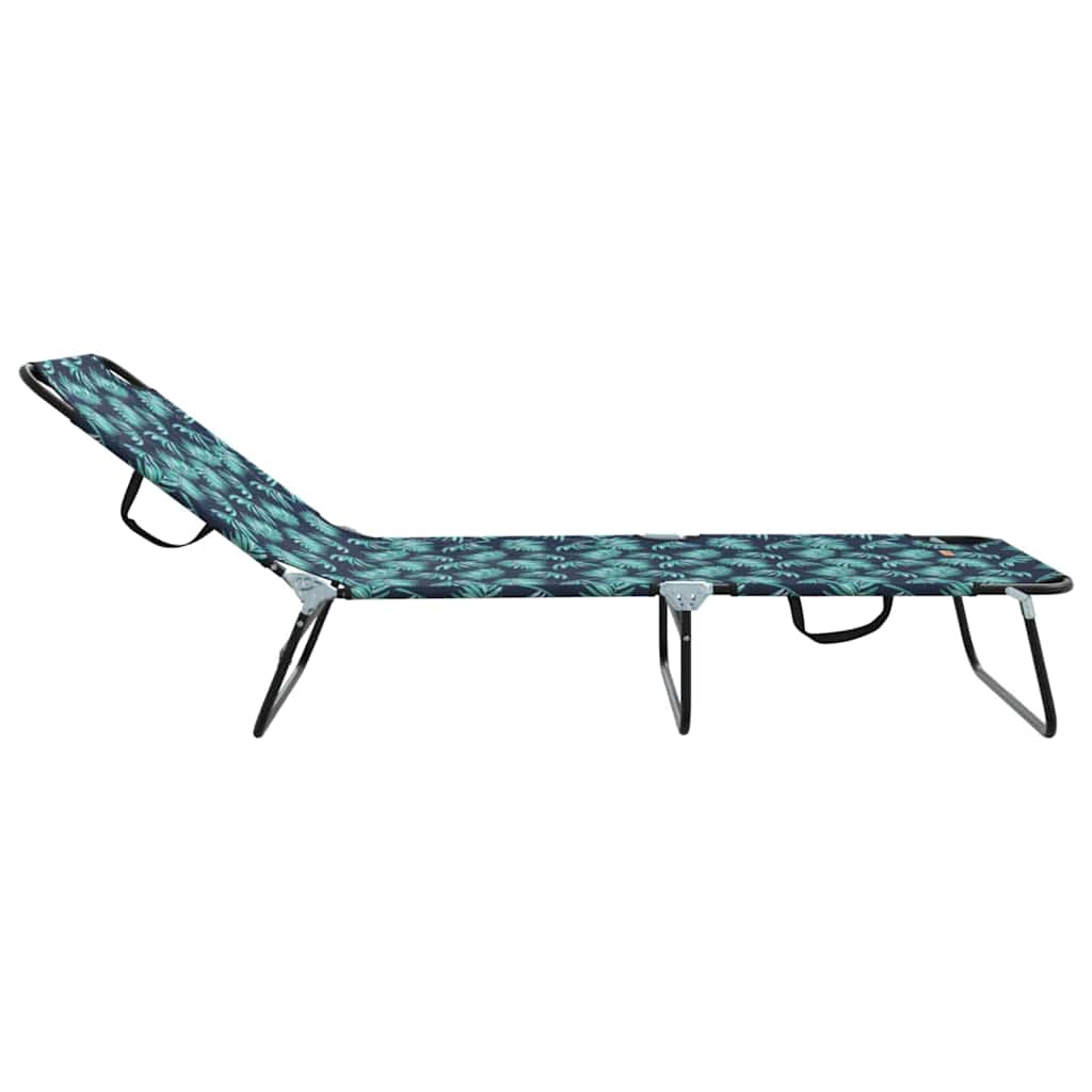 vidaXL Składany leżak Wielokolorowe 188 x 57 x 86,5 cm Poliester