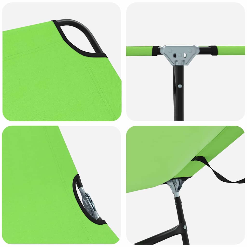 vidaXL Składany leżak 2 pcs Zielony 188 x 57 x 86,5 cm Poliester