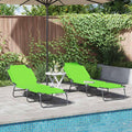 vidaXL Składany leżak 2 pcs Zielony 188 x 57 x 86,5 cm Poliester