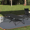 vidaXL Składane Łóżko Kempingowe Czarny 206 x 76 x 74 cm Oxford i stal