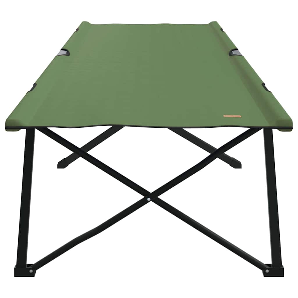 vidaXL Składane Łóżko Kempingowe Zielony 206 x 76 x 74 cm