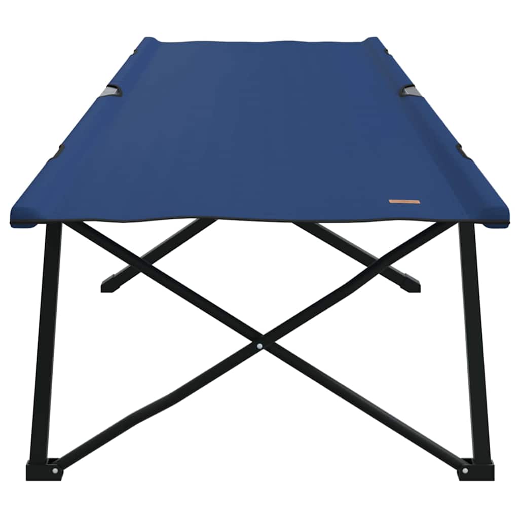 vidaXL Składane Łóżko Kempingowe 2 pcs Niebieski 206 x 76 x 74 cm