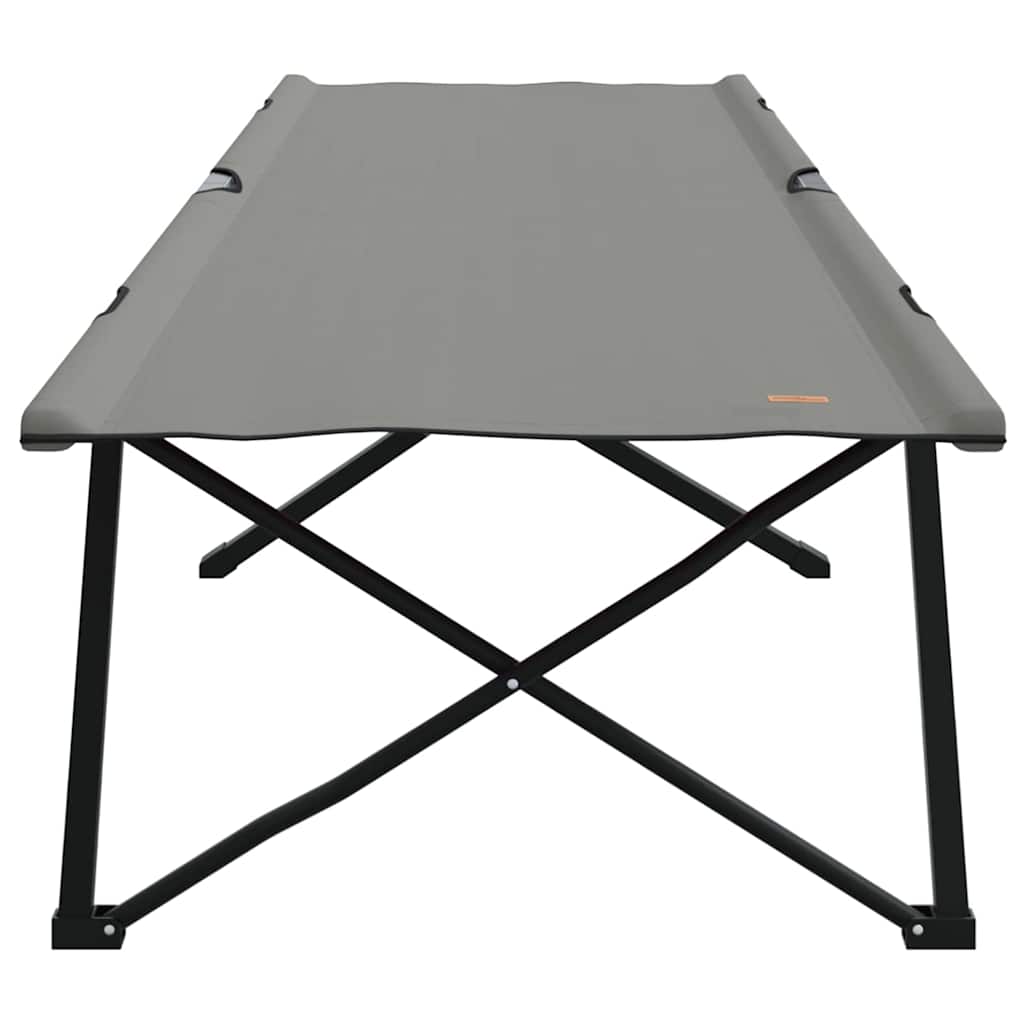 vidaXL Składane Łóżko Kempingowe 2 pcs Szary 206 x 76 x 74 cm
