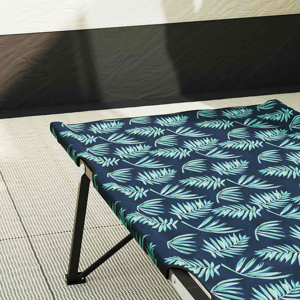 vidaXL Składane Łóżko Kempingowe Liść 2 pcs Las 206 x 76 x 74 cm