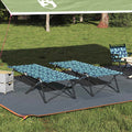 vidaXL Składane Łóżko Kempingowe Liść 2 pcs Las 206 x 76 x 74 cm