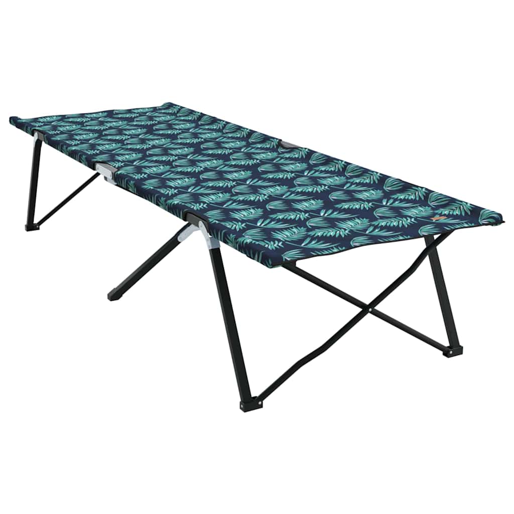 vidaXL Składane Łóżko Kempingowe Liść 2 pcs Las 206 x 76 x 74 cm