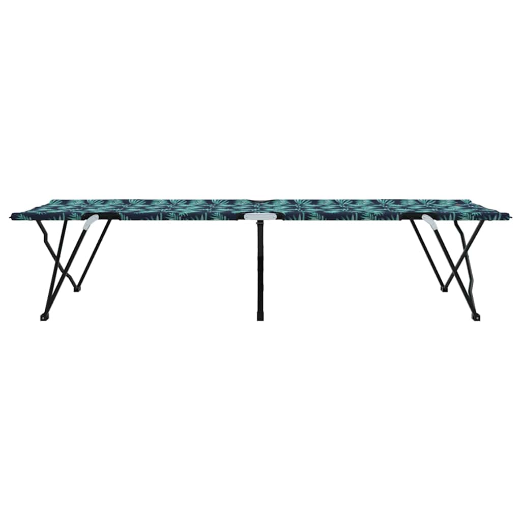 vidaXL Składane Łóżko Kempingowe Liść 2 pcs Las 206 x 76 x 74 cm