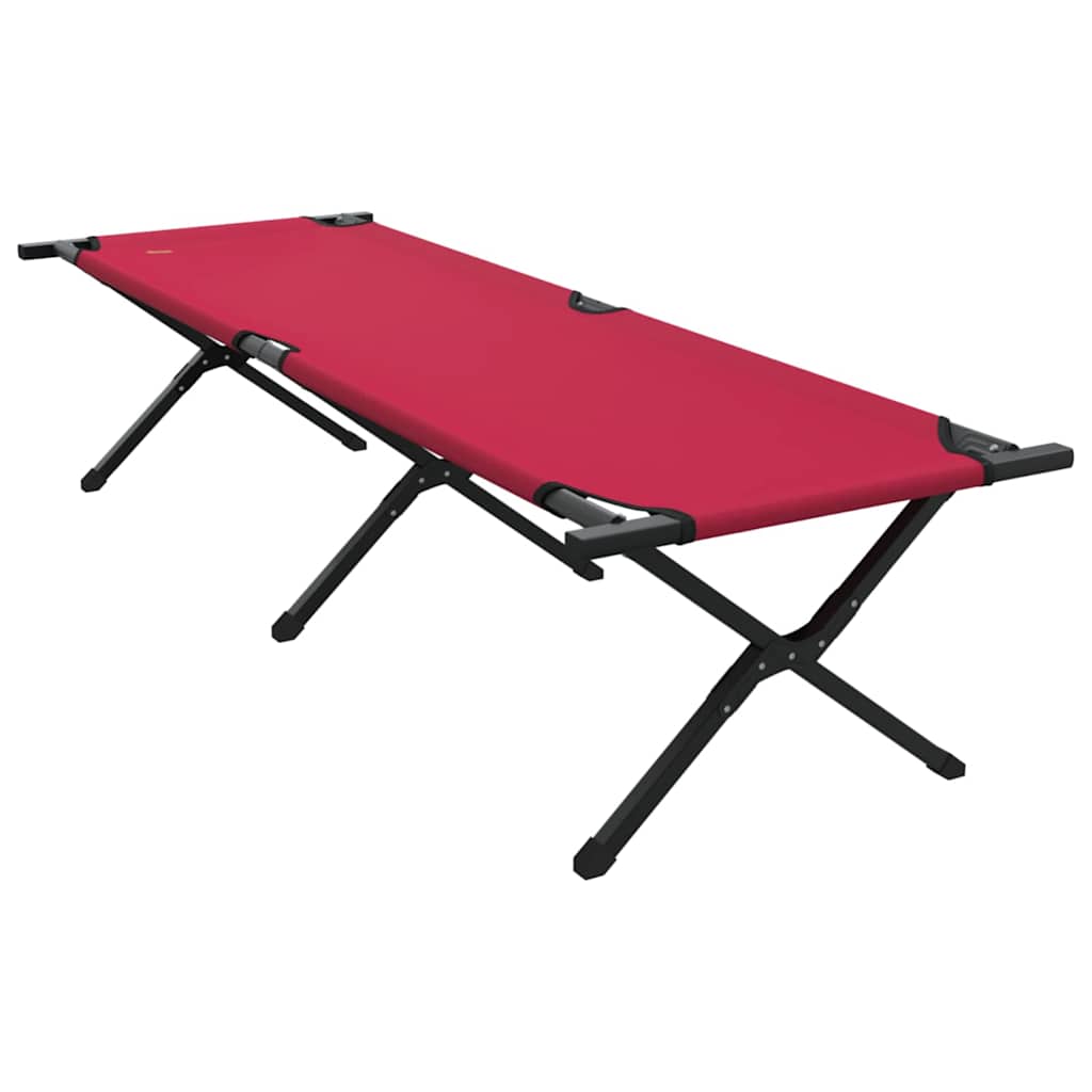 vidaXL Składane Łóżko Kempingowe Czerwony 193 x 69 x 45 cm