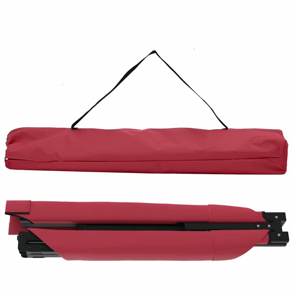 vidaXL Składane Łóżko Kempingowe Czerwony 193 x 69 x 45 cm