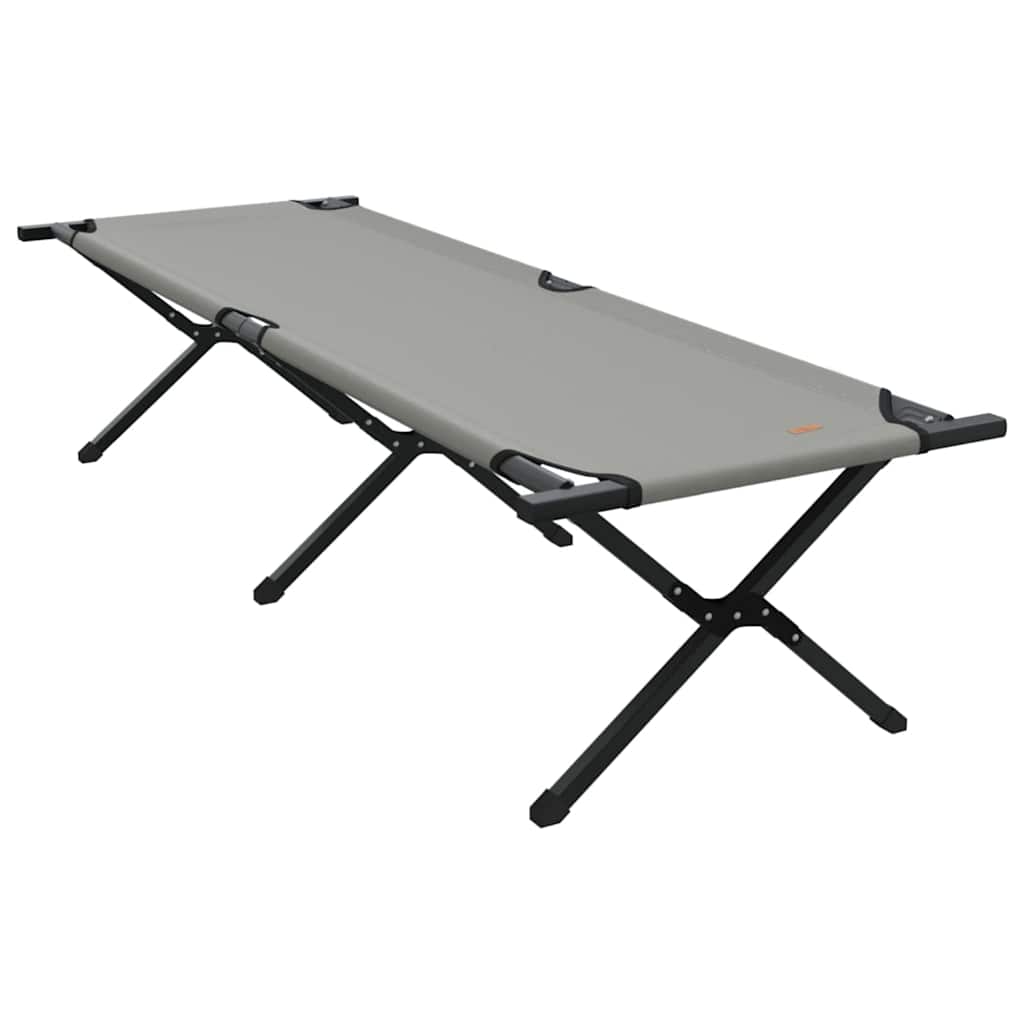vidaXL Składane Łóżko Kempingowe Szary 193 x 69 x 45 cm Tkanina Oxford