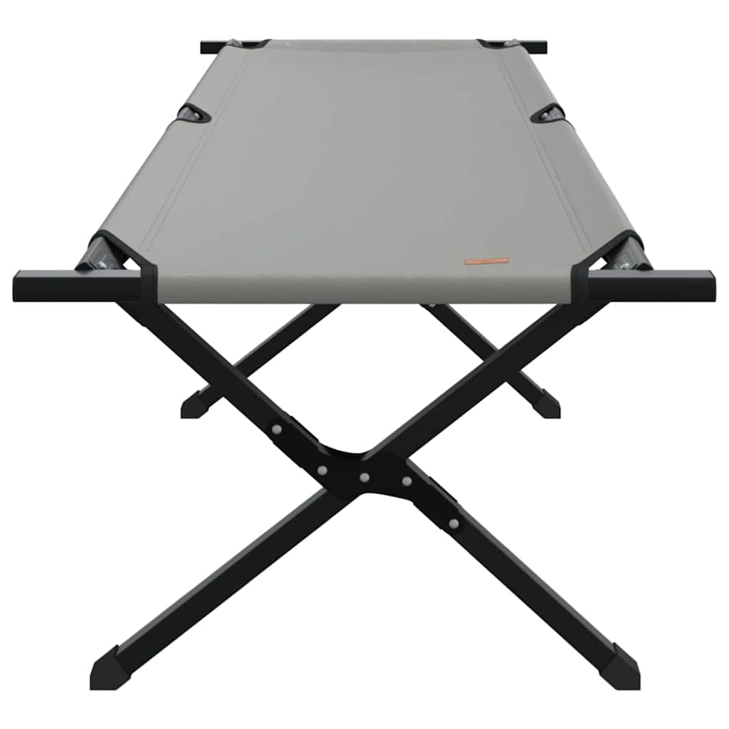 vidaXL Składane Łóżko Kempingowe Szary 193 x 69 x 45 cm Tkanina Oxford