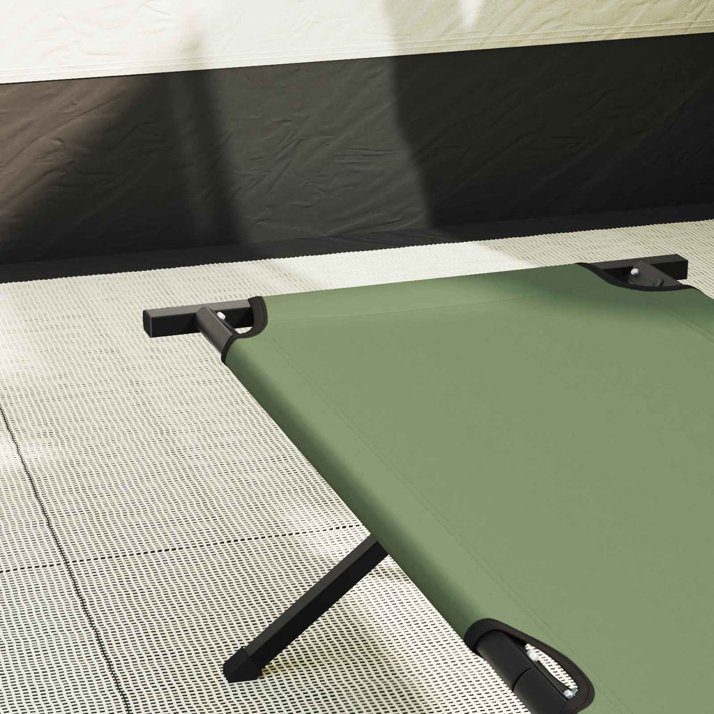 vidaXL Składane Łóżko Kempingowe Zielony 193 x 69 x 45 cm