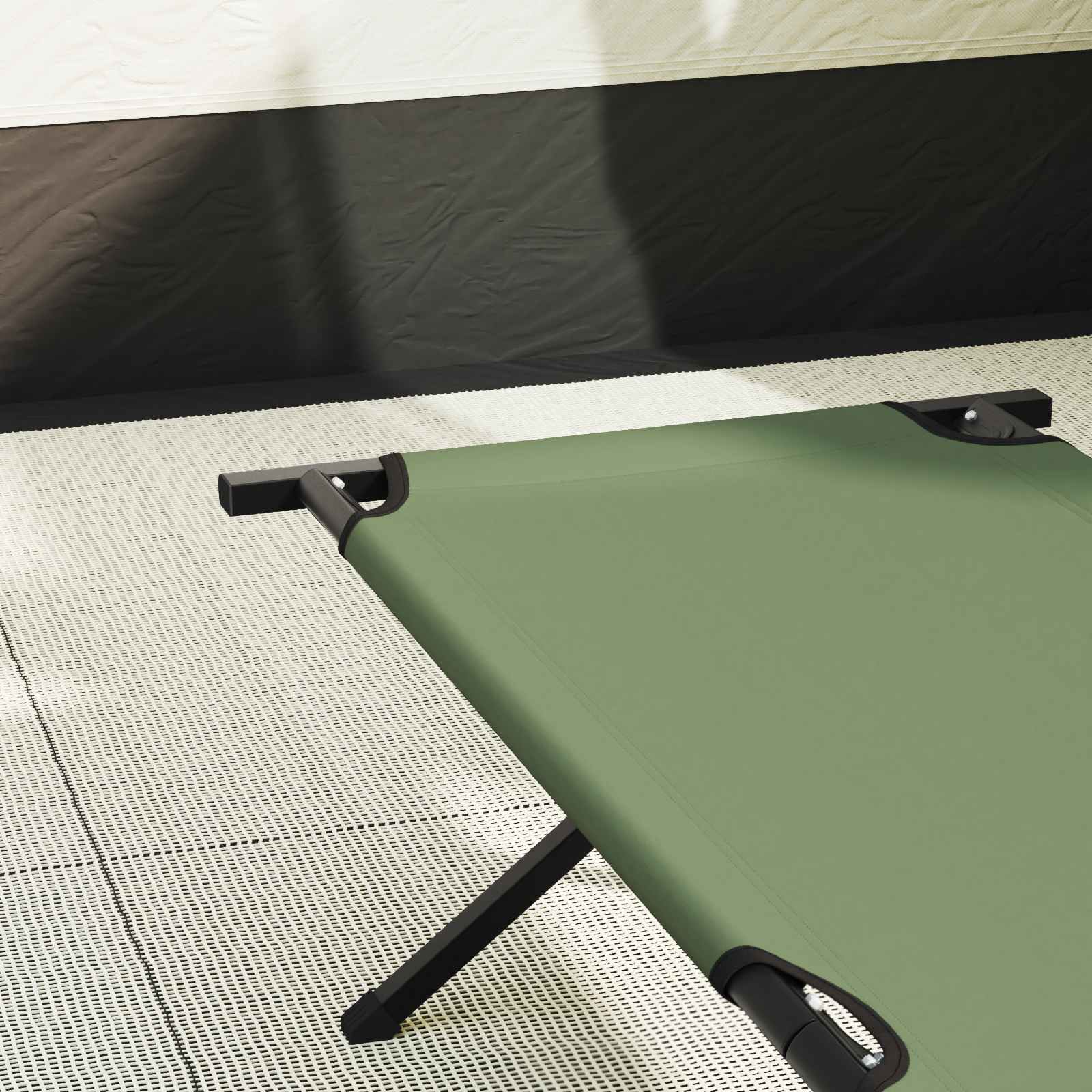 vidaXL Składane Łóżko Kempingowe Zielony 193 x 69 x 45 cm