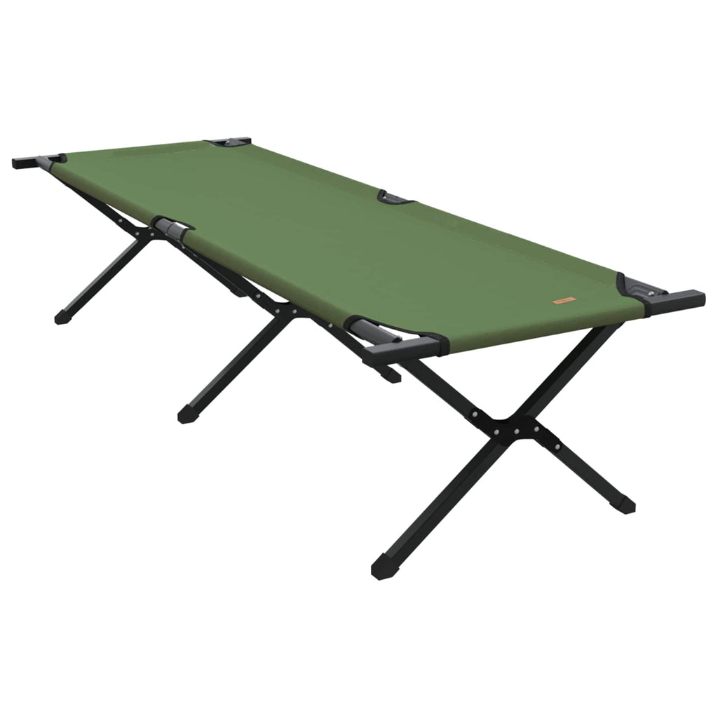 vidaXL Składane Łóżko Kempingowe Zielony 193 x 69 x 45 cm