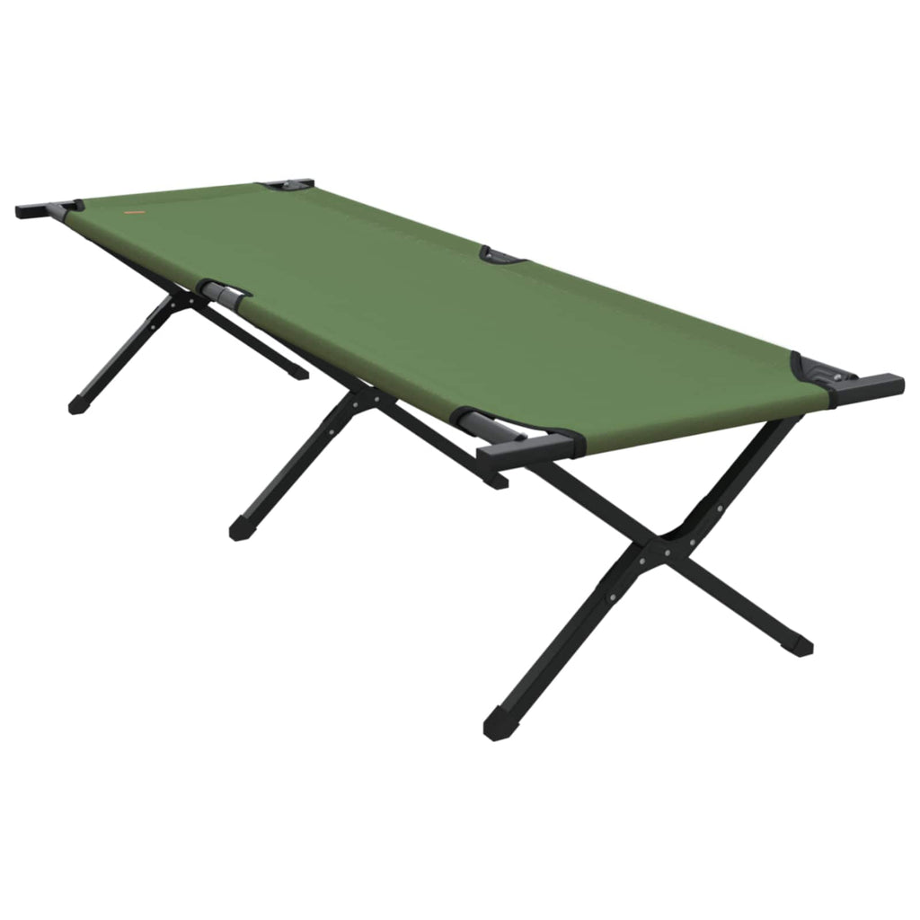 vidaXL Składane Łóżko Kempingowe Zielony 193 x 69 x 45 cm