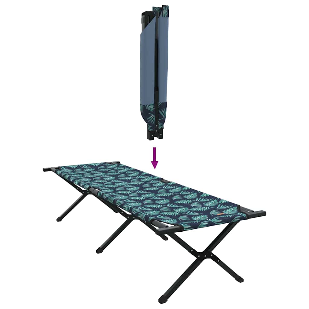 vidaXL Składane Łóżko Kempingowe Las 193 x 69 x 45 cm Tkanina Oxford