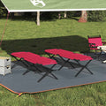 vidaXL Składane Łóżko Kempingowe 2 pcs Czerwony 193 x 69 x 45 cm