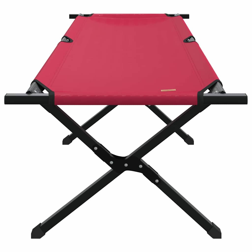 vidaXL Składane Łóżko Kempingowe 2 pcs Czerwony 193 x 69 x 45 cm