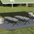vidaXL Składane Łóżko Kempingowe 2 pcs Szary 193 x 69 x 45 cm