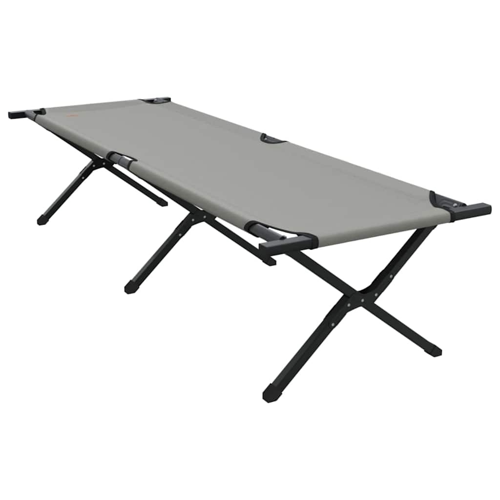 vidaXL Składane Łóżko Kempingowe 2 pcs Szary 193 x 69 x 45 cm