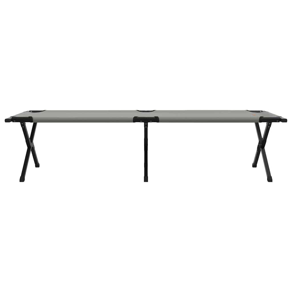vidaXL Składane Łóżko Kempingowe 2 pcs Szary 193 x 69 x 45 cm