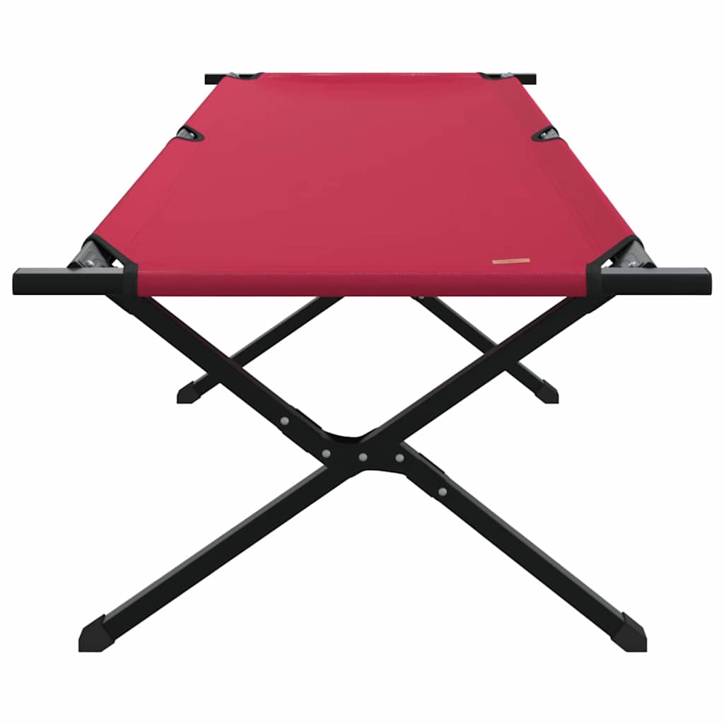 vidaXL Składane Łóżko Kempingowe Czerwony 210 x 80 x 46 cm