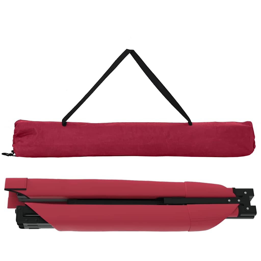 vidaXL Składane Łóżko Kempingowe Czerwony 210 x 80 x 46 cm