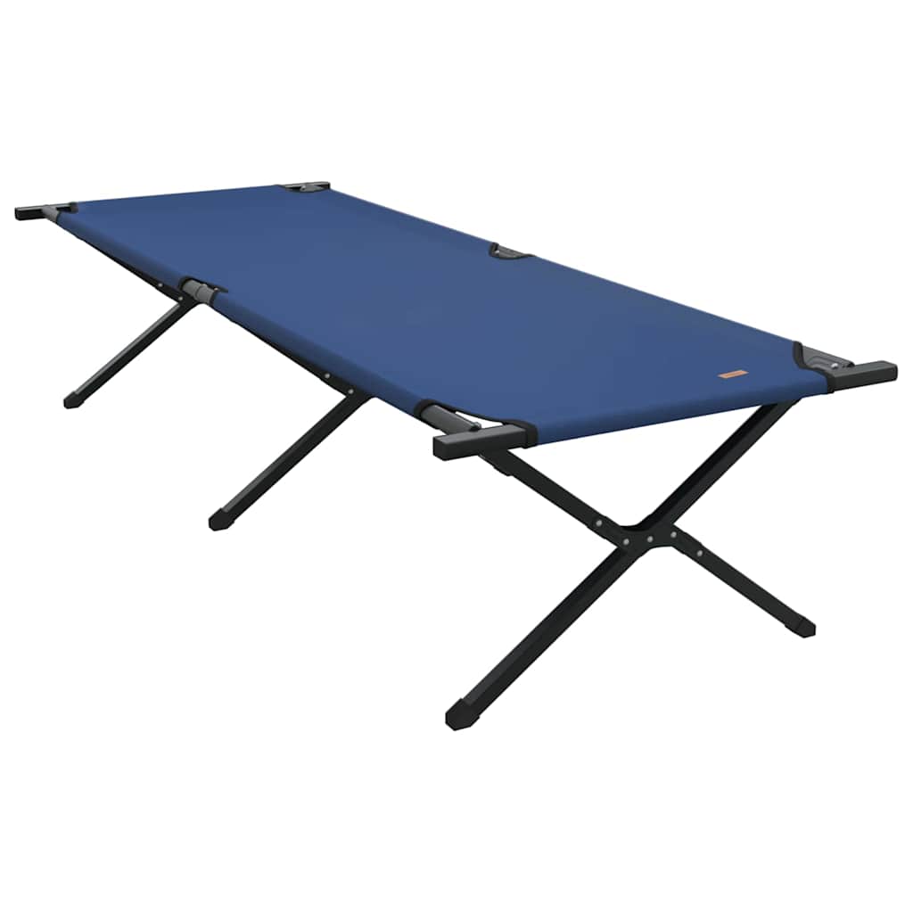 vidaXL Składane Łóżko Kempingowe 2 pcs Niebieski 210 x 80 x 46 cm