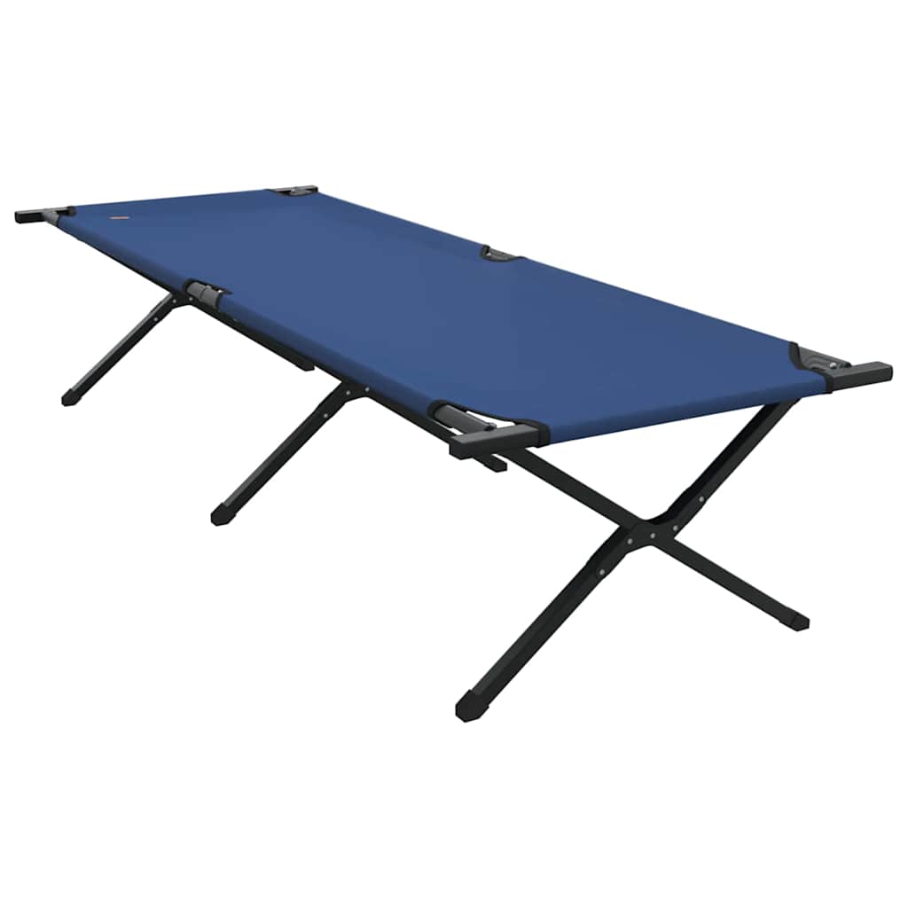 vidaXL Składane Łóżko Kempingowe 2 pcs Niebieski 210 x 80 x 46 cm