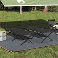vidaXL Składane Łóżko Kempingowe 2 pcs Czarny 210 x 80 x 46 cm