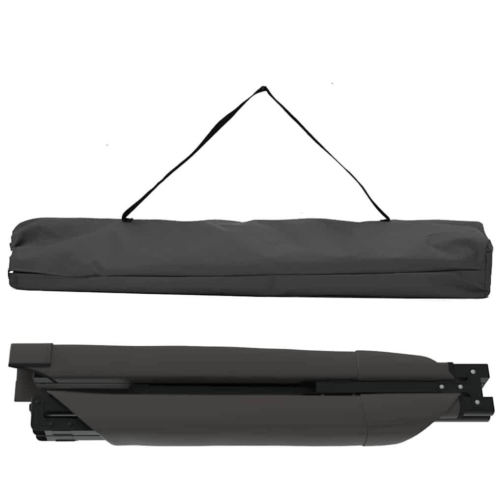 vidaXL Składane Łóżko Kempingowe 2 pcs Czarny 210 x 80 x 46 cm