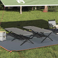 vidaXL Składane Łóżko Kempingowe 2 pcs Szary 210 x 80 x 46 cm