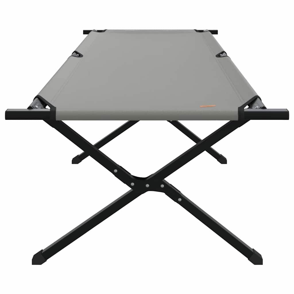 vidaXL Składane Łóżko Kempingowe 2 pcs Szary 210 x 80 x 46 cm