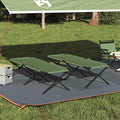 vidaXL Składane Łóżko Kempingowe 2 pcs Zielony 210 x 80 x 46 cm