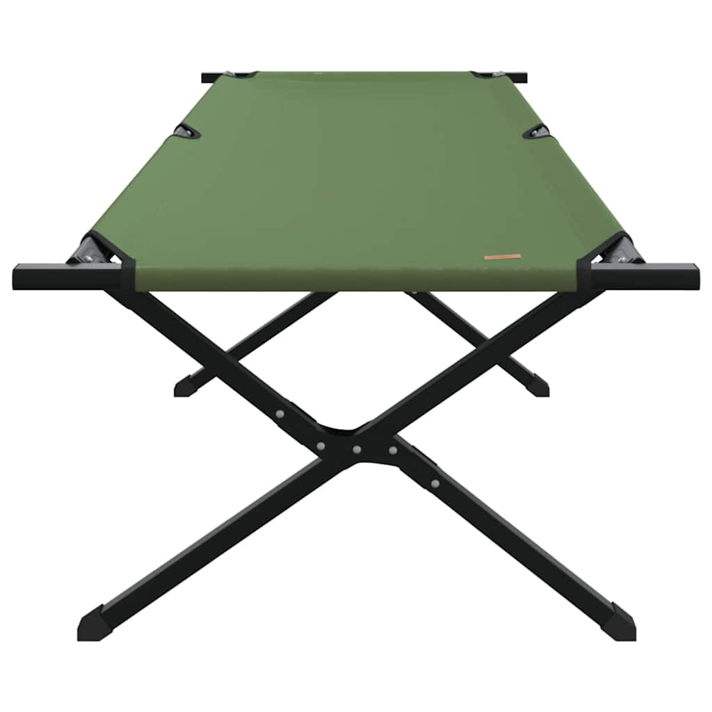vidaXL Składane Łóżko Kempingowe 2 pcs Zielony 210 x 80 x 46 cm