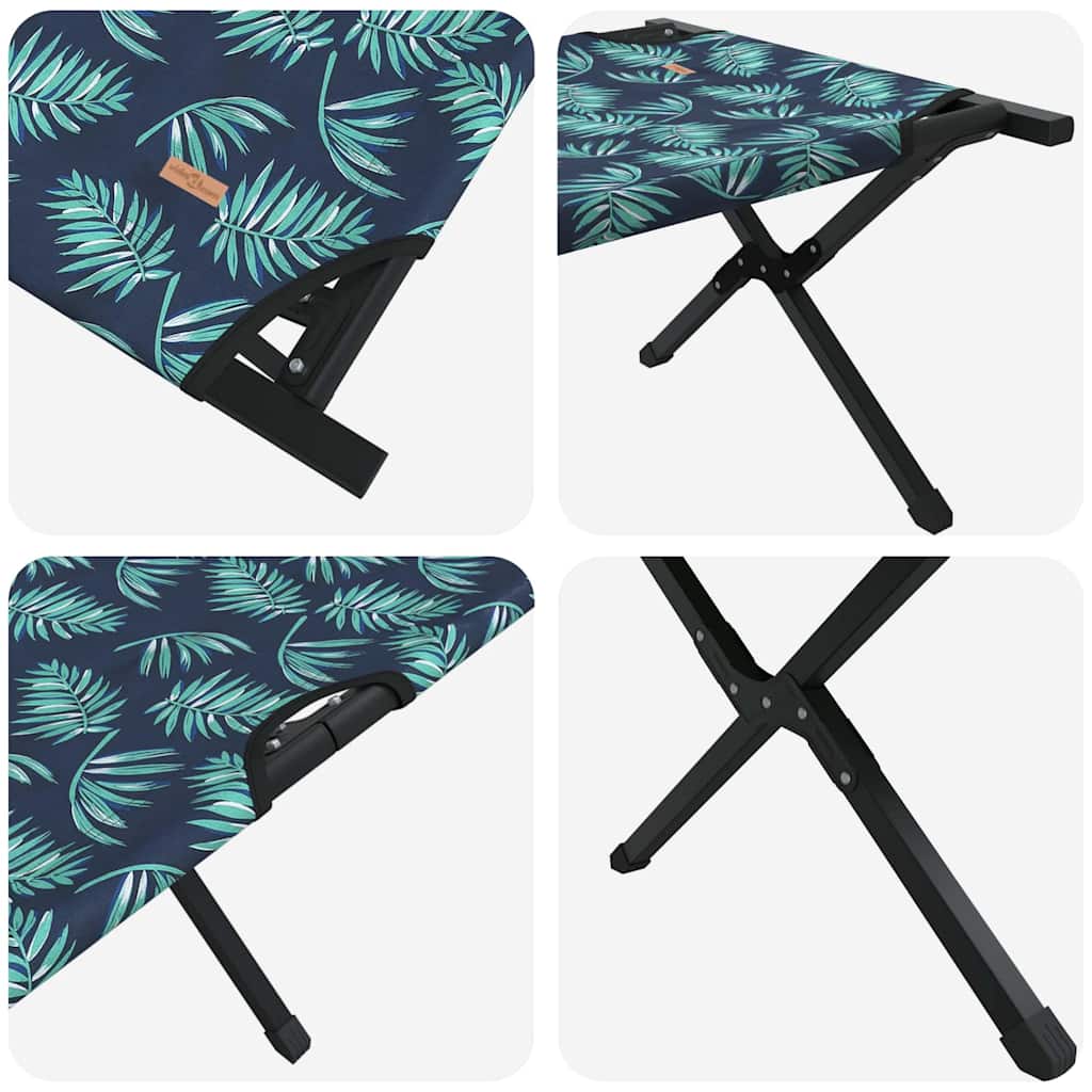 vidaXL Składane Łóżko Kempingowe Liść 2 pcs Las 210 x 80 x 46 cm