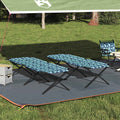vidaXL Składane Łóżko Kempingowe Liść 2 pcs Las 210 x 80 x 46 cm