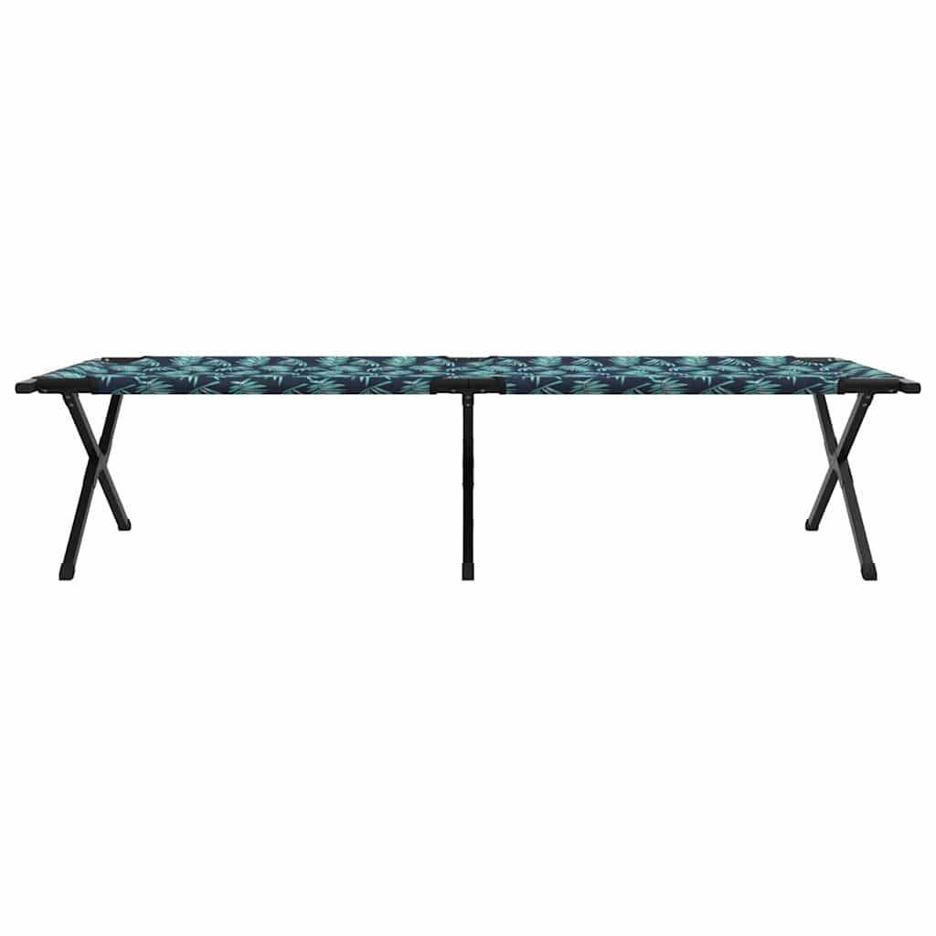 vidaXL Składane Łóżko Kempingowe Liść 2 pcs Las 210 x 80 x 46 cm