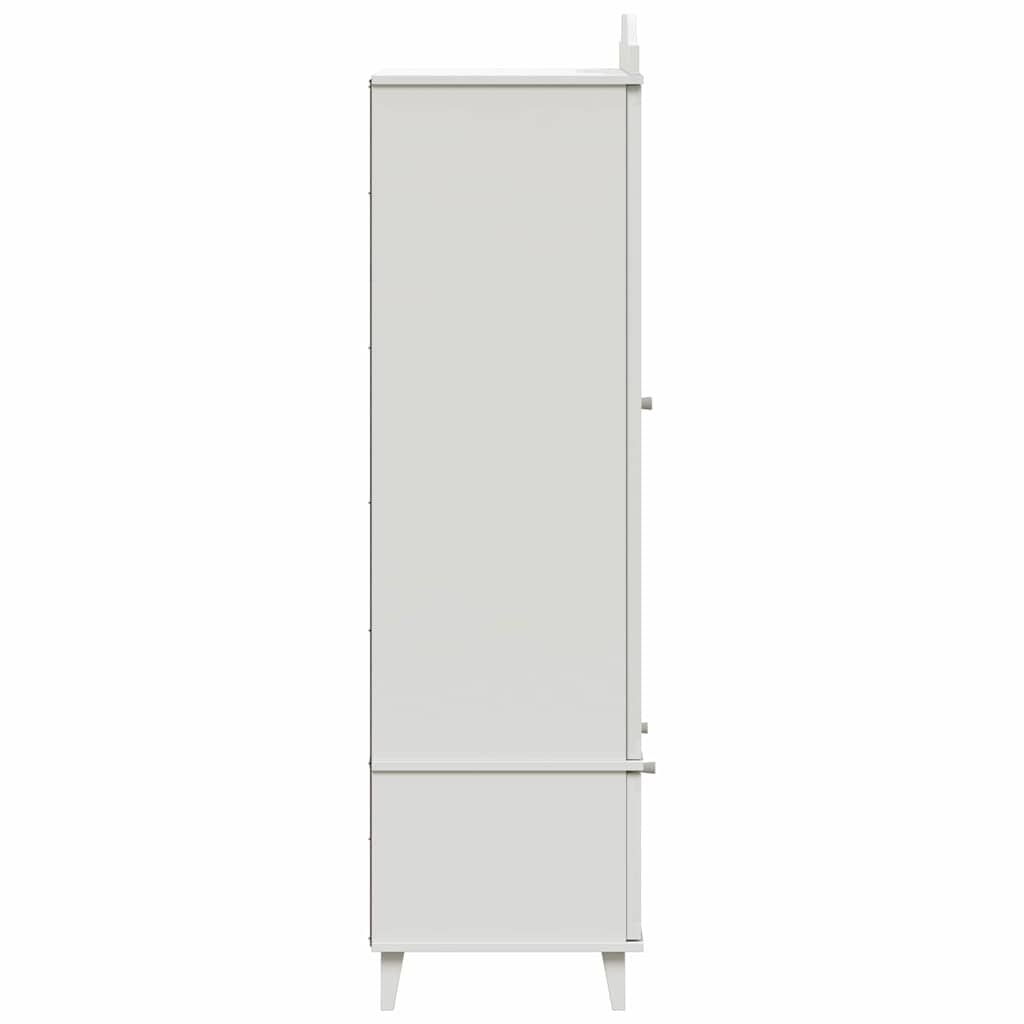 vidaXL Szafa z tablicą z szufladą z półką ROROS Biały 90 x 45 x 165 cm