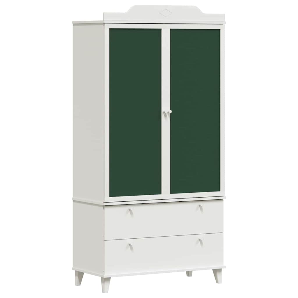 vidaXL Szafa z tablicą z szufladą z półką ROROS Biały 90 x 45 x 180 cm
