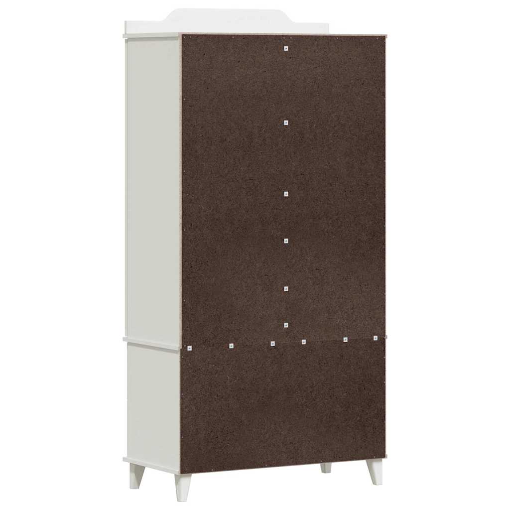 vidaXL Szafa z tablicą z szufladą z półką ROROS Biały 90 x 45 x 180 cm