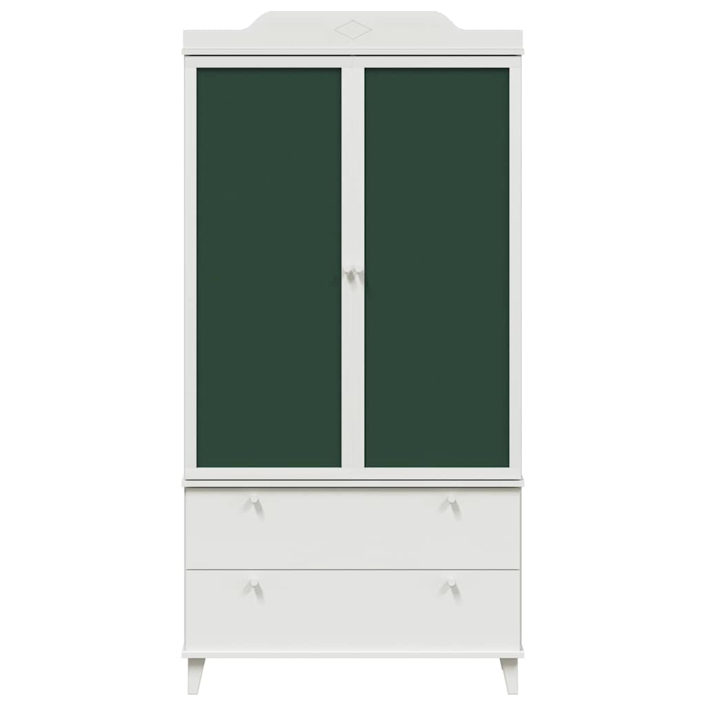 vidaXL Szafa z tablicą z szufladą z półką ROROS Biały 90 x 45 x 180 cm