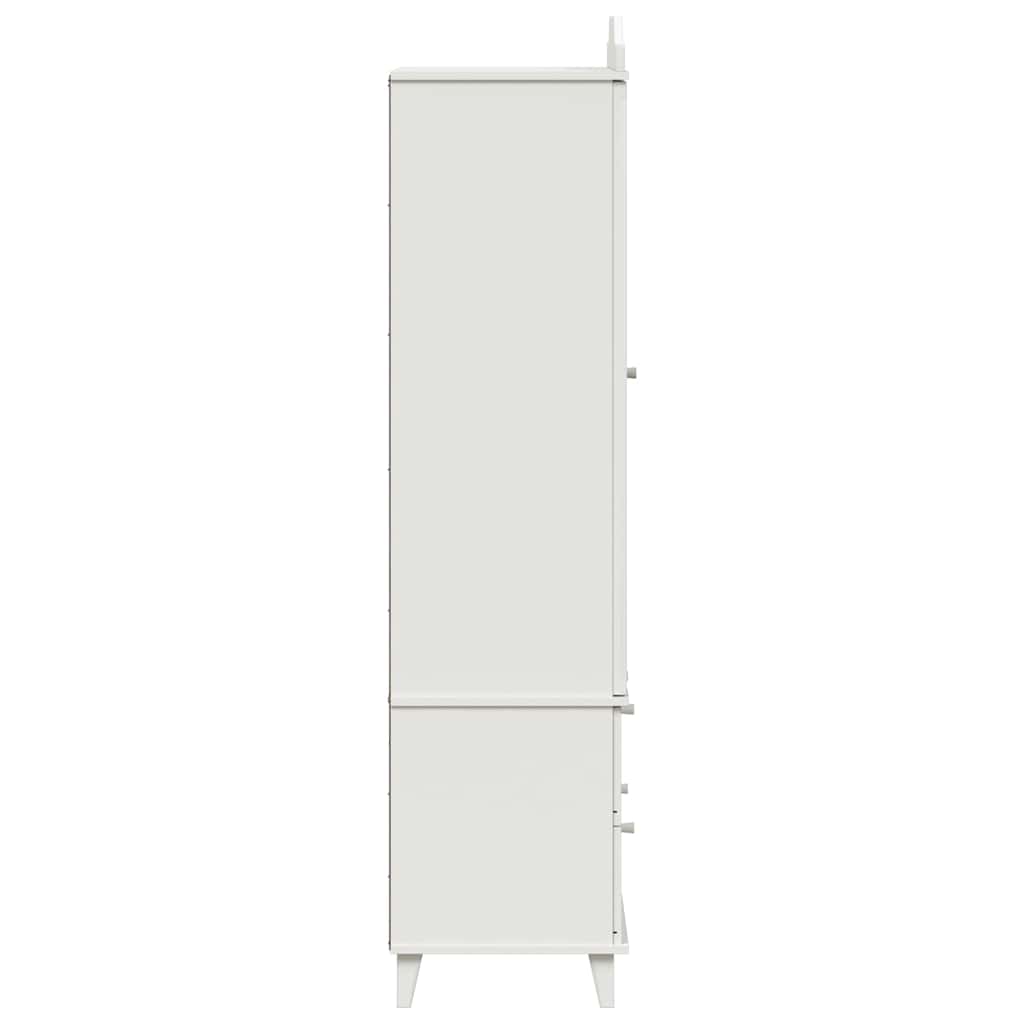 vidaXL Szafa z tablicą z szufladą z półką ROROS Biały 90 x 45 x 180 cm