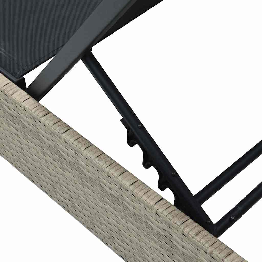 vidaXL Leżak Beżowy 200,5 x 70 x 75 cm polirattan